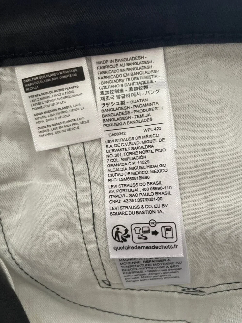 NEW Levis 514 Straight Fit Stretch Pants Mens 36x34 NWT Black Cotton Blend Chino